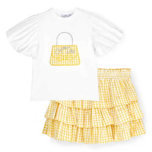 A Dee Seersucker Handbag Skirt Set