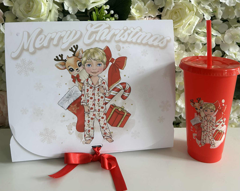 Merry Christmas Personalised Gift Box and Cup