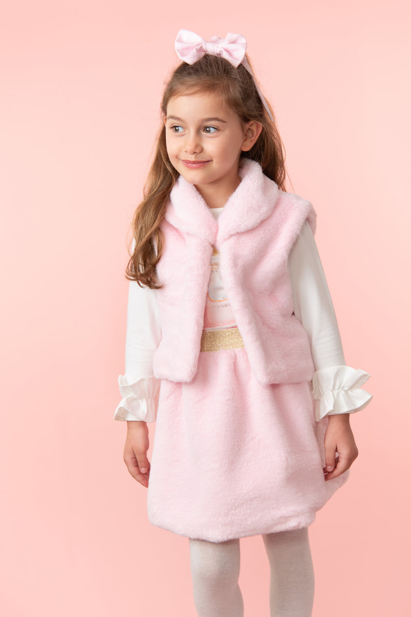 Caramelo Cosy Carriage Faux Fur Skirt Set