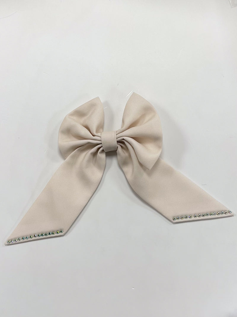 Caramelo Diamonte Hair Bow With Alligator Clip