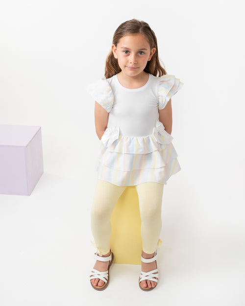 Caramelo Sweet Stripes Legging Set