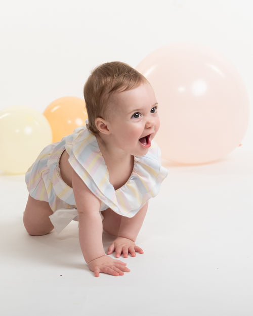 Caramelo Sweet Stripes Romper