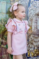 Naxos AW24 Girls Pink Tweed Dress