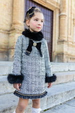 Naxos AW24 Girls Chanel Black Tweed Dress