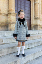 Naxos AW24 Girls Chanel Black Tweed Dress
