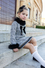 Naxos AW24 Girls Chanel Black Tweed Dress