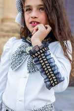 Naxos AW24 Girls Chanel Black Tweed Short Set