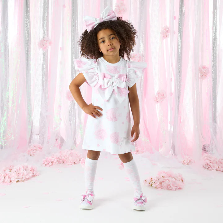 A Dee Sweat Dress With Large Bow Detail