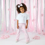 A Dee Flare Legging Set with Crop T-shirt