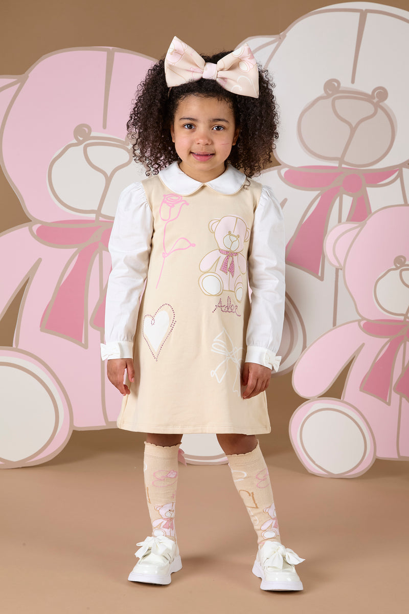 A Dee AW24 Poplin Sleeve Teddy Dress