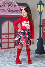A Dee AW24 Envelope Print Skirt Set