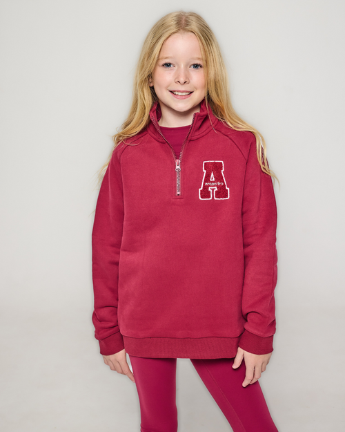 Ansandro oversized Cherry Funnel Neck Sweater 