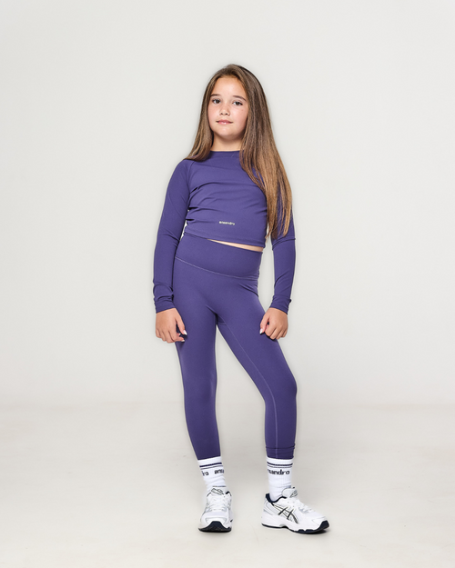 Ansandro Shadow Violet legging and long sleeve top - gym set