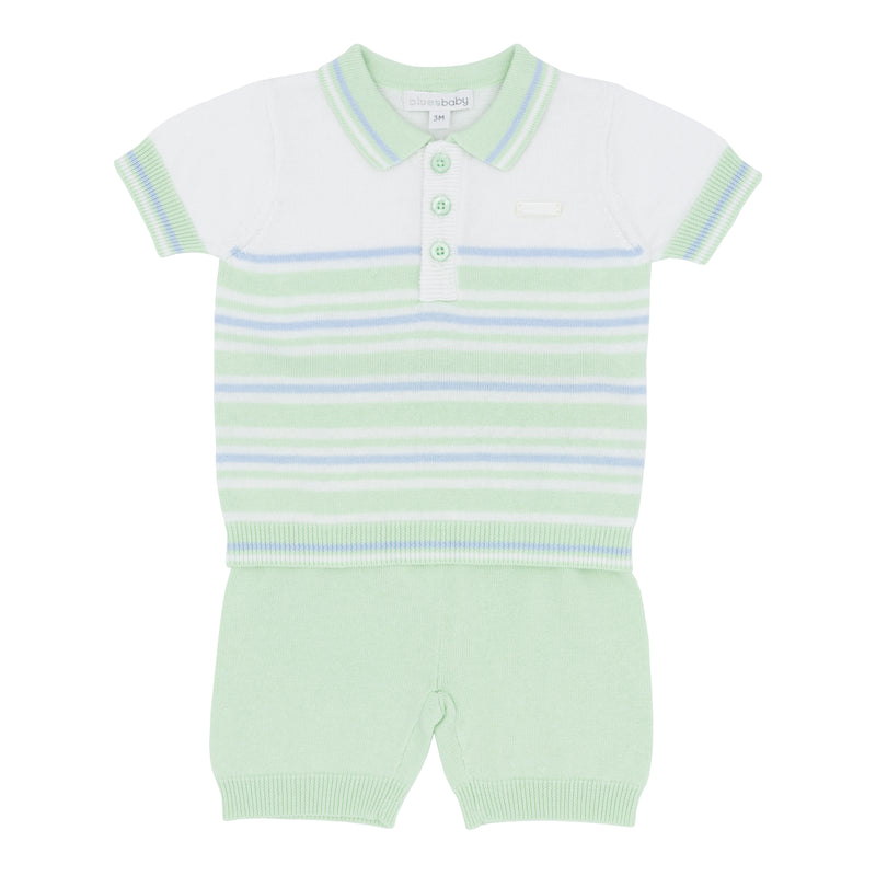 Blues Baby Knitted Short Set