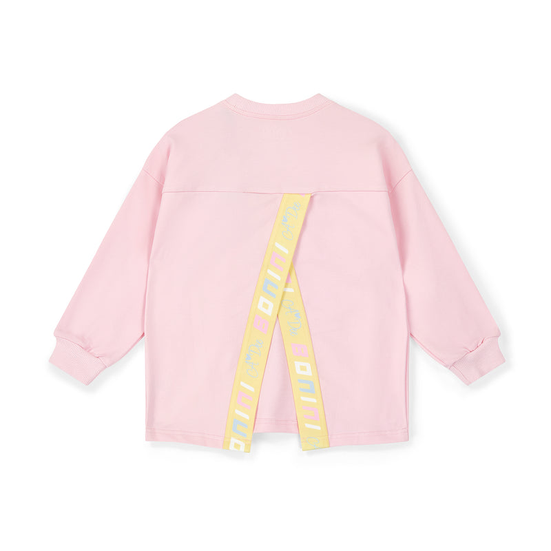 Bonini Logo Sweatshirt With Tape Detail Pink