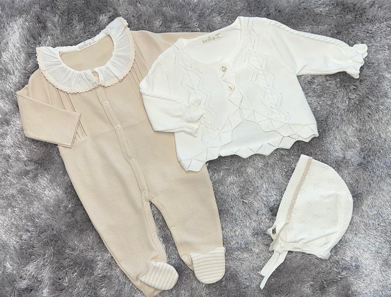 Leo King Baby Grow & Cardigan