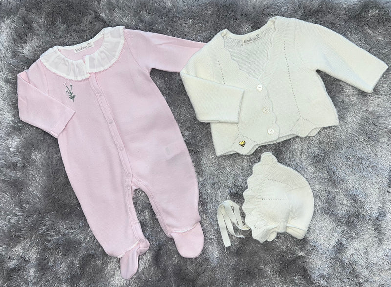 Leo King Baby Grow & Cardigan