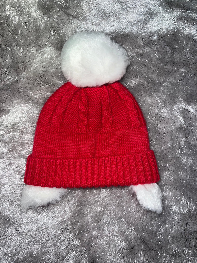 Sarah Louise Fur Pom Pom RED