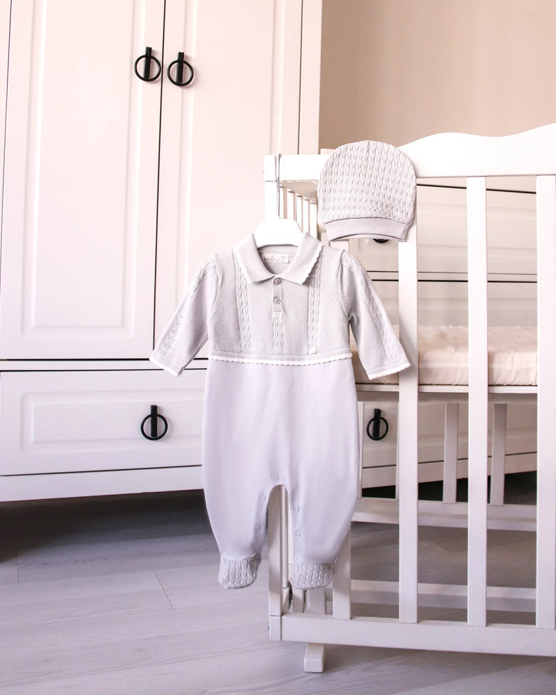 Leo King Knitted Baby Grow