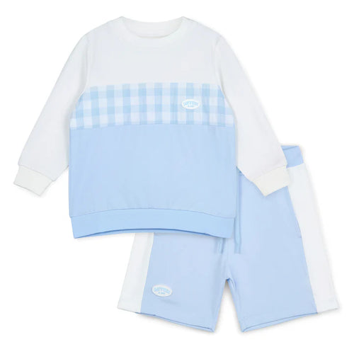 Mitch & Son Gingham Sweatshirt and Short Set