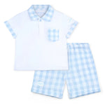 Mitch & Son Gingham Polo Set