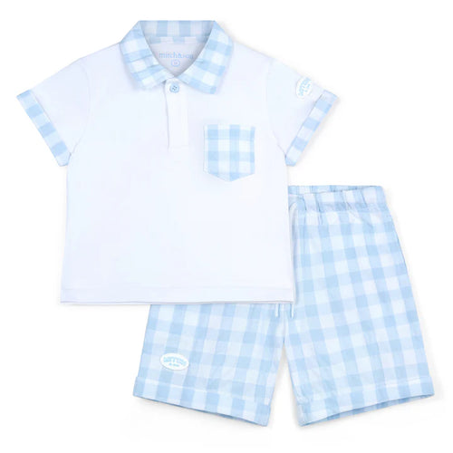 Mitch & Son Gingham Polo Set