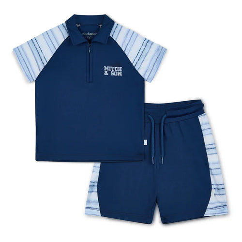 Mitch & Son Poly Stripe Polo Set