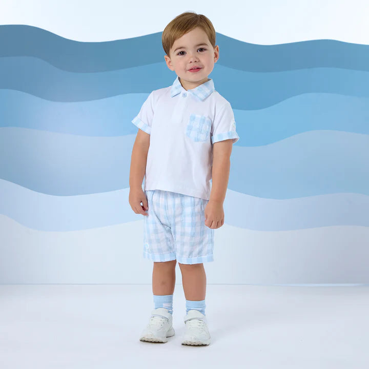 Mitch & Son Gingham Polo Set