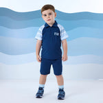Mitch & Son Poly Stripe Polo Set