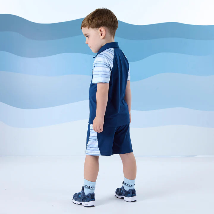 Mitch & Son Poly Stripe Polo Set