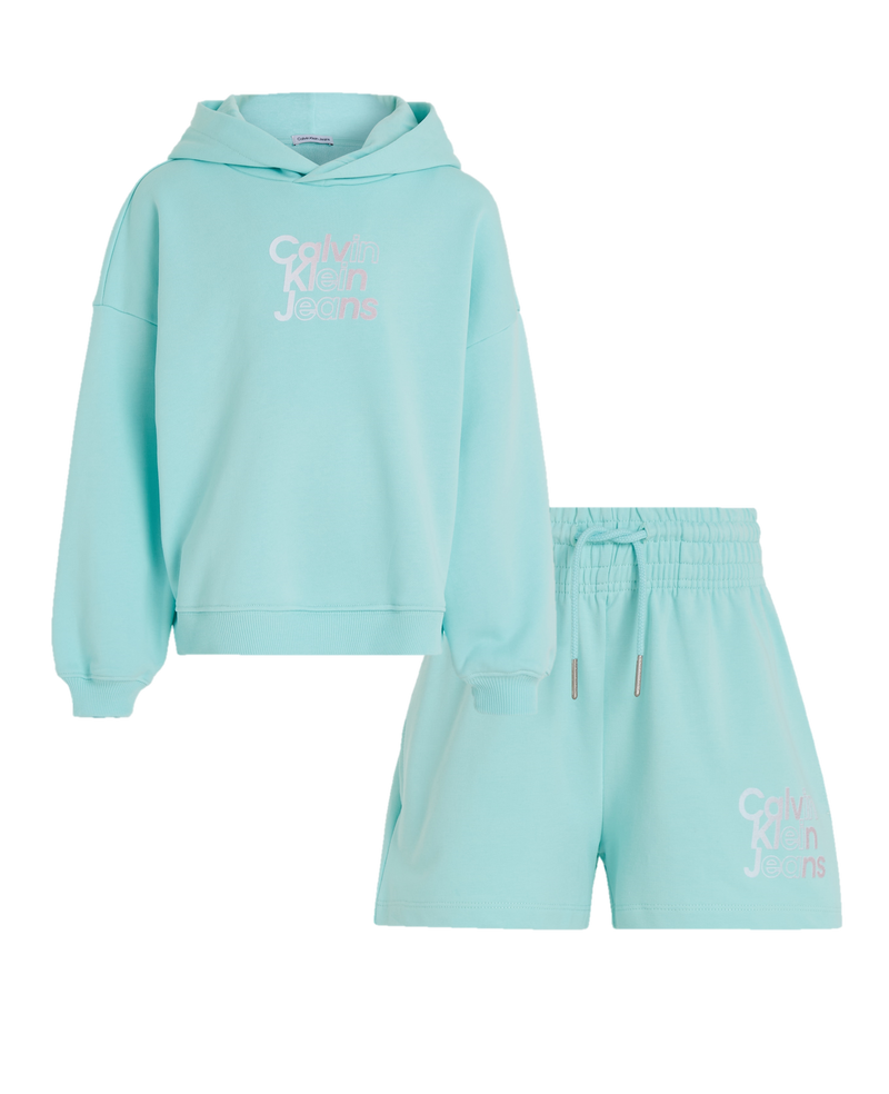 Calvin klein hoodie shop and shorts set