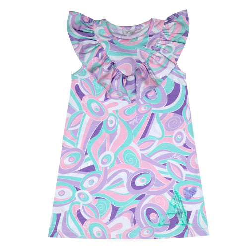 A Dee SS24 Pastel Print Jersey Dress
