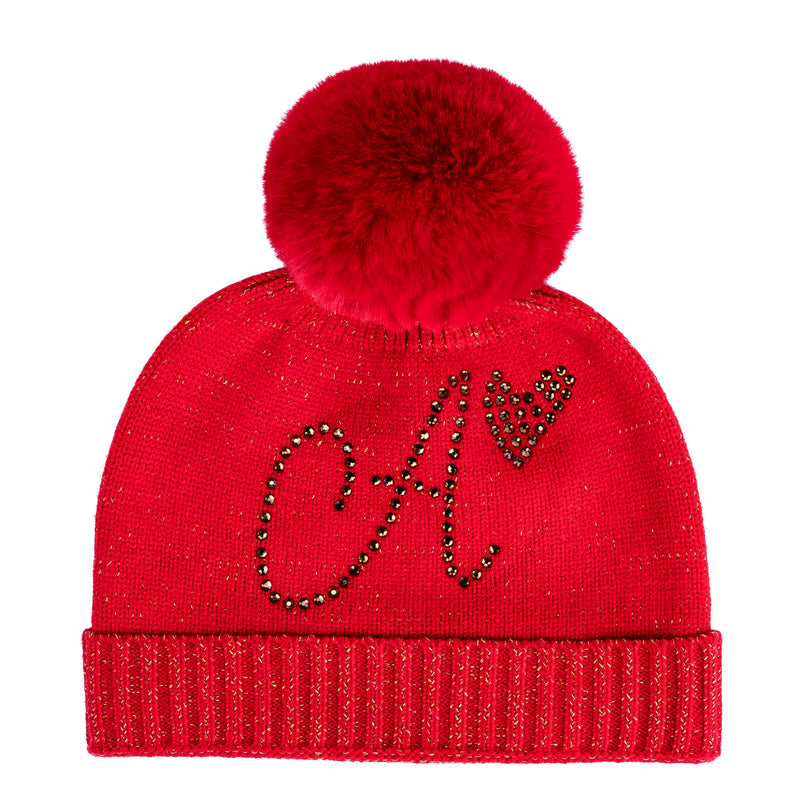 A Dee AW24 Knitted Pom Pom Hat