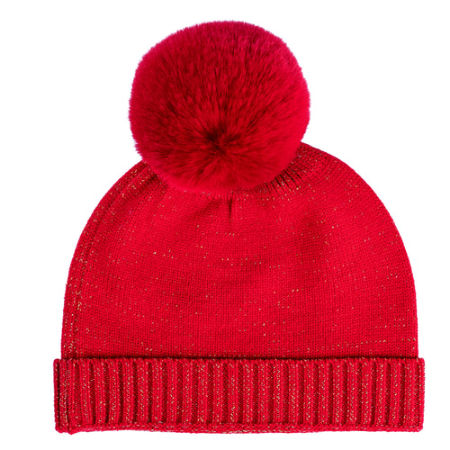 A Dee AW24 Knitted Pom Pom Hat