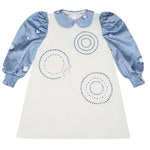A Dee AW24 Satin Printed Sleeve Dress