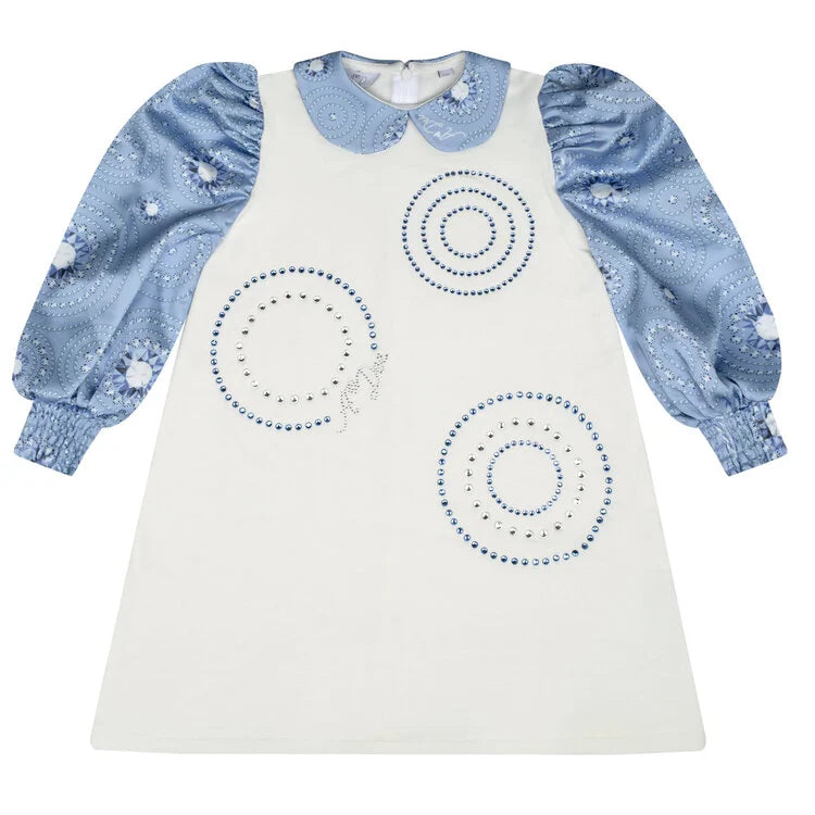 A Dee AW24 Satin Printed Sleeve Dress