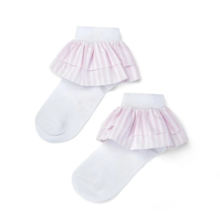 A Dee Seasucker Frill Ankle Sock