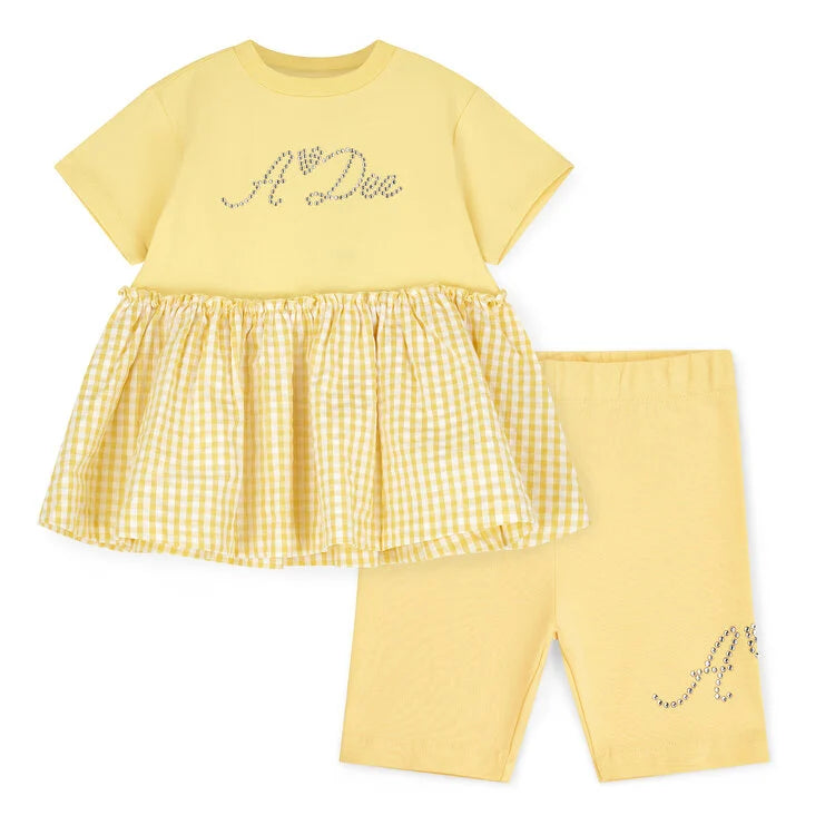 A Dee Seersucker Cycling Short Set