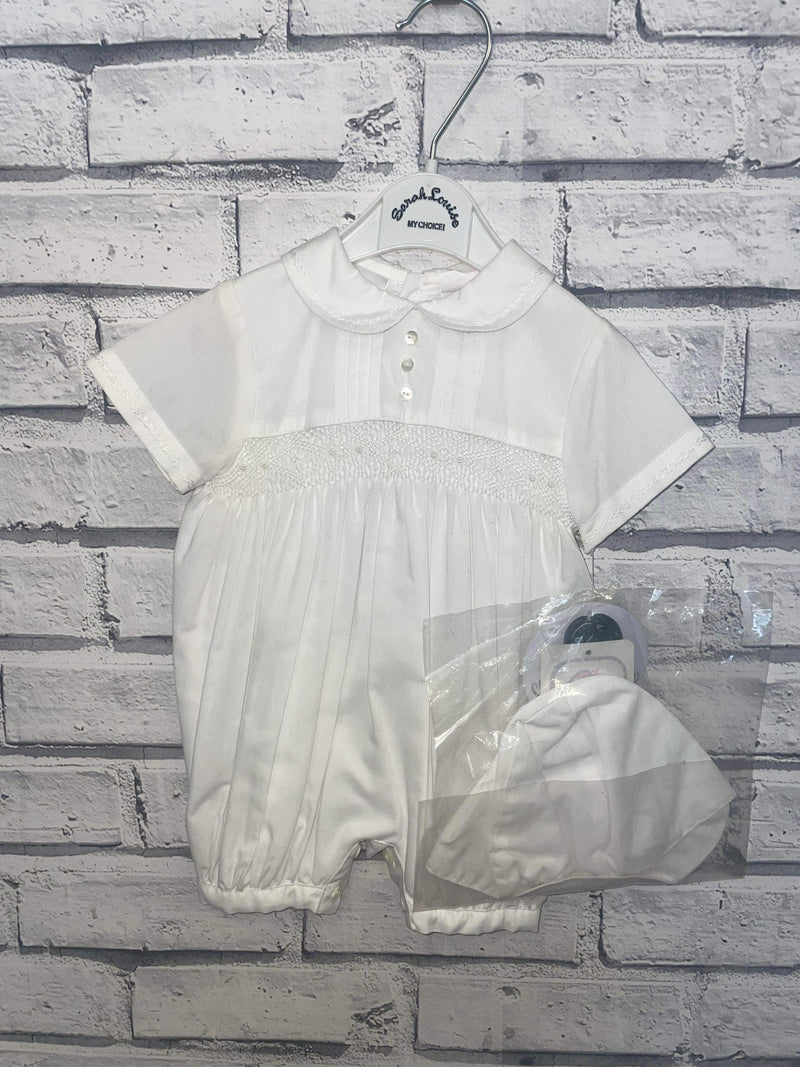 Sarah Louise Ivory Smocked Romper 002200S