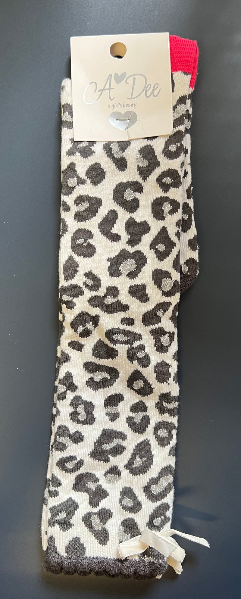 A Dee Leopard Print Knee High Sock 1912