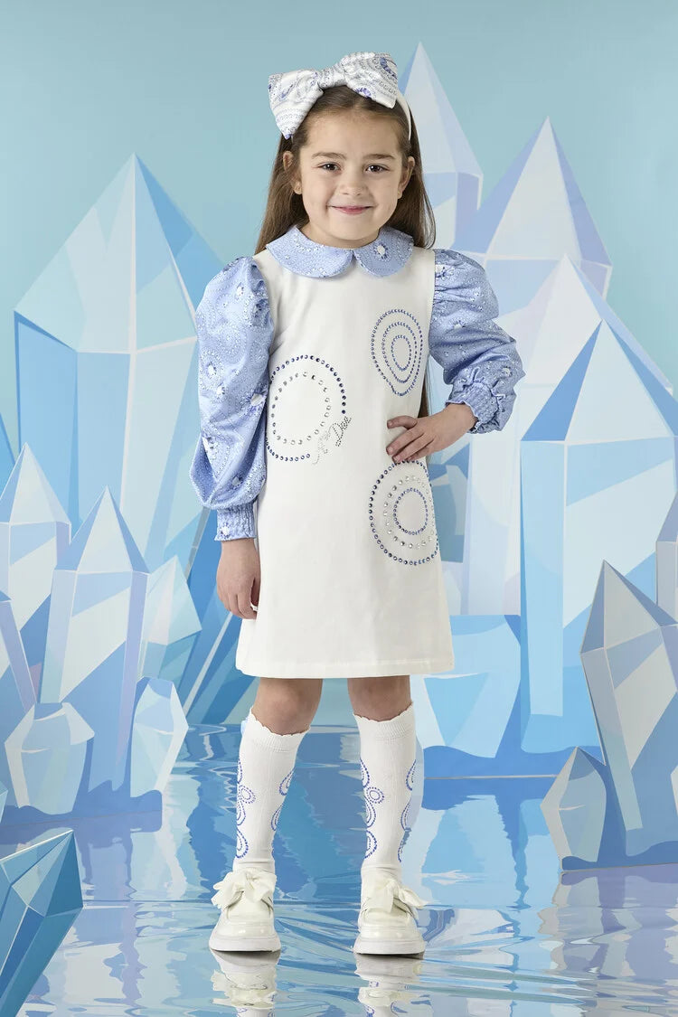 A Dee AW24 Satin Printed Sleeve Dress
