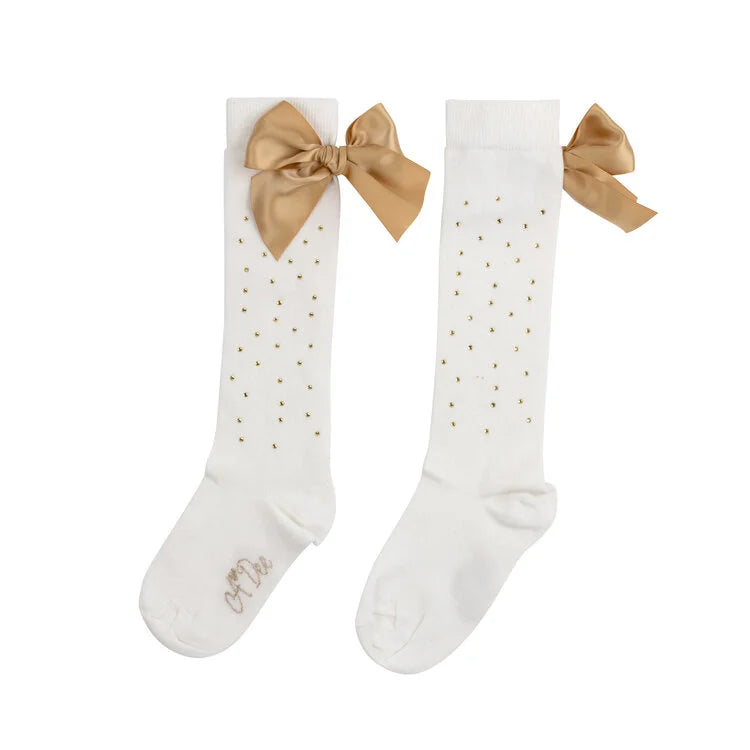 A Dee AW24 Diamante Knee High Socks