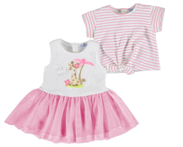 Mayoral SS21 Baby Girl 2PC Dress Pink 1976 **