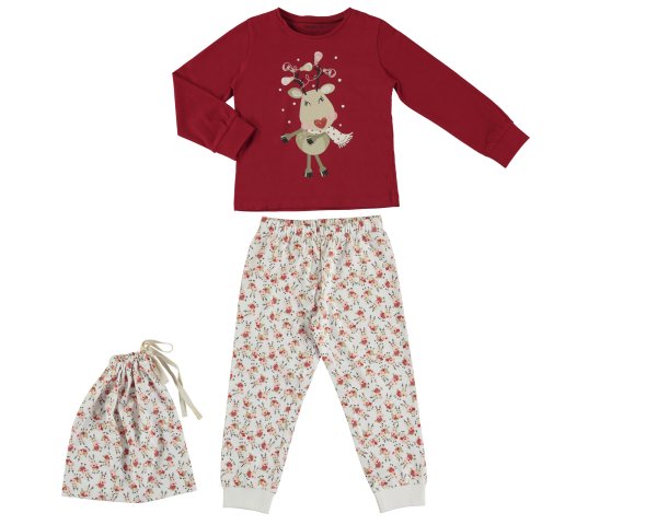 Mayoral AW22 Mini Girl Christmas Reindeer Pjs