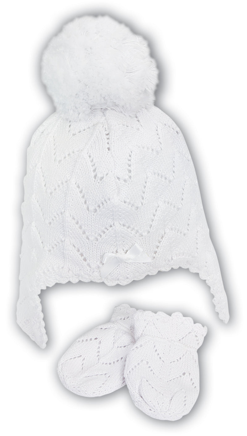 Dani AW20 Hat and Mitts Set White D09467