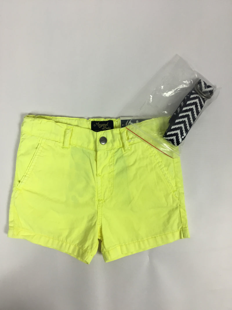 Mayoral Yellow Shorts with belt 1277 **