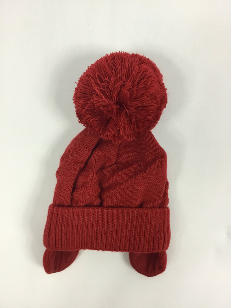 Double Trouble Pom Pom Hat Red