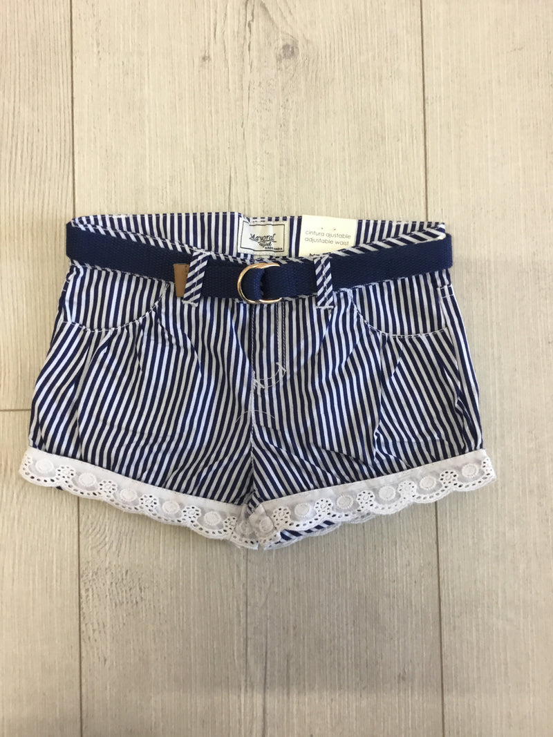 Mayoral Stripe Shorts White/Blue 1269 **