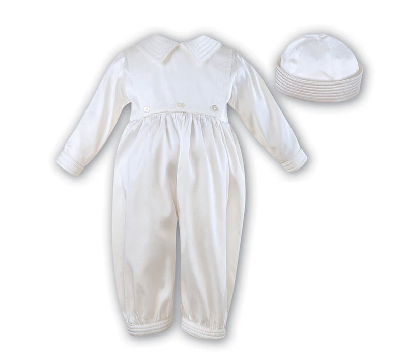 Sarah Louise Silk Ivory Long Sleeve Christening Outfit *